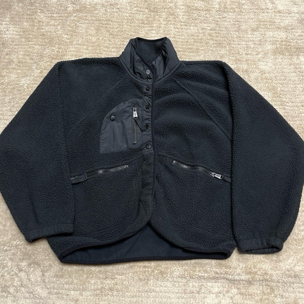 Free People Movement Women's Hit The Slopes Fleece Jacket black size medium